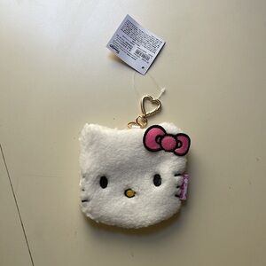 Hello Kitty Plush Zip Pouch Keychain